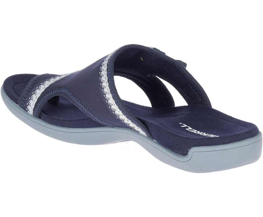 Sandálias Senhora - Merrell District Muri Wrap - Azul Marinho/Cinzentas - FGT275691